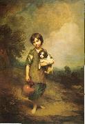 Thomas Gainsborough A Cottage Girl with Dog and Pitcher oil painting on canvas